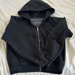 Brandy Melville Black zip up Hoodie